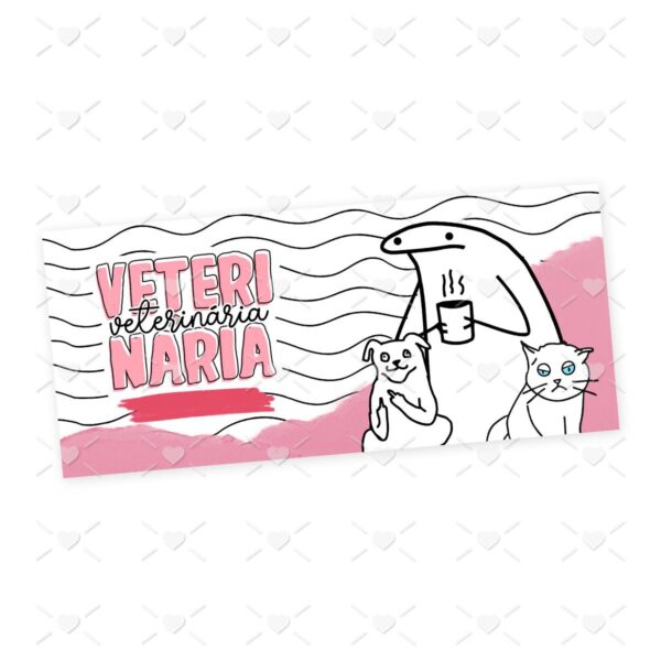 Estampa Caneca Veterinária Profissões Flork em Jpg