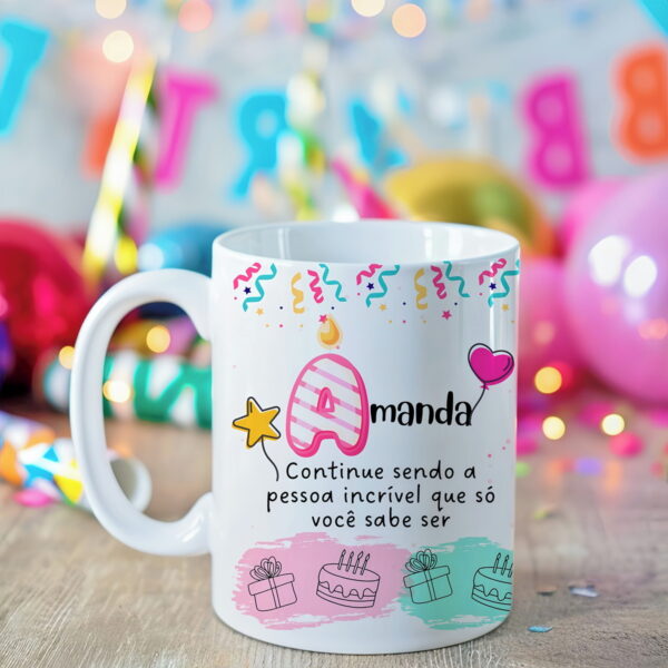 Estampa para Caneca Alfabeto Aniversário - Imagem 4