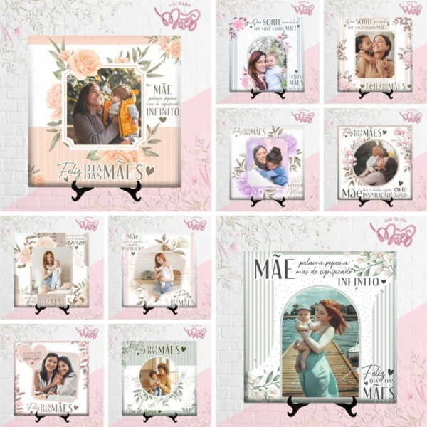 Estampas Azulejo Floral Dia Das Mães Editáveis Em Corel Draw