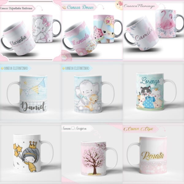 Estampas Caneca Dia Das Crianças Infantil Fofo Cute Delicada