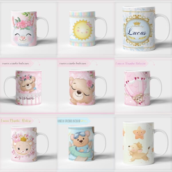 Estampas Caneca Dia Das Crianças Infantil Fofo Cute Delicada
