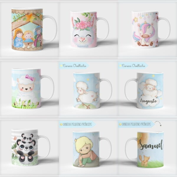 Estampas Caneca Dia Das Crianças Infantil Fofo Cute Delicada