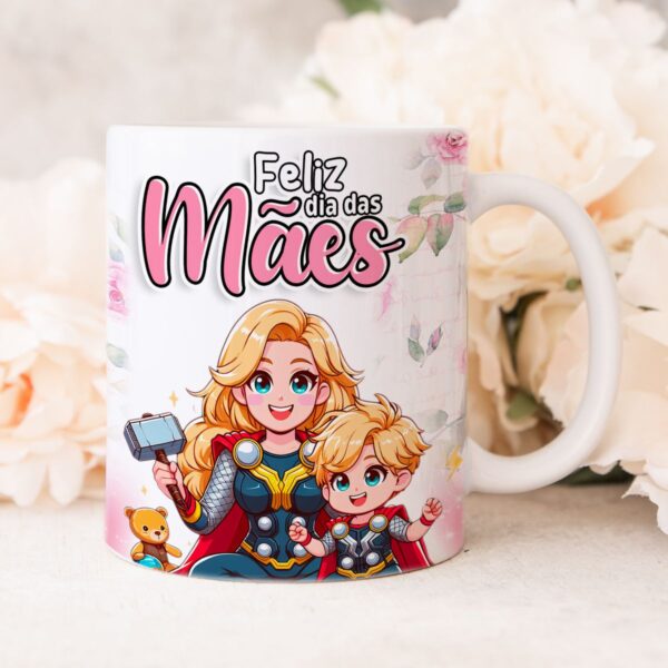 Estampas Caneca Dia das Mães Heróis Marvel + Ilustrações Png