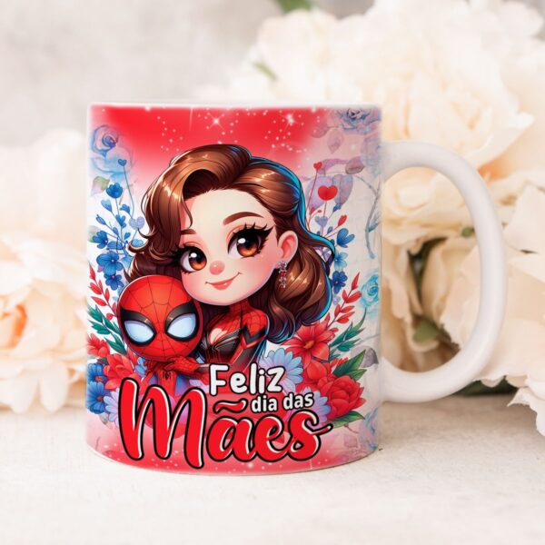 Estampas Caneca Dia das Mães Heróis Marvel + Ilustrações Png