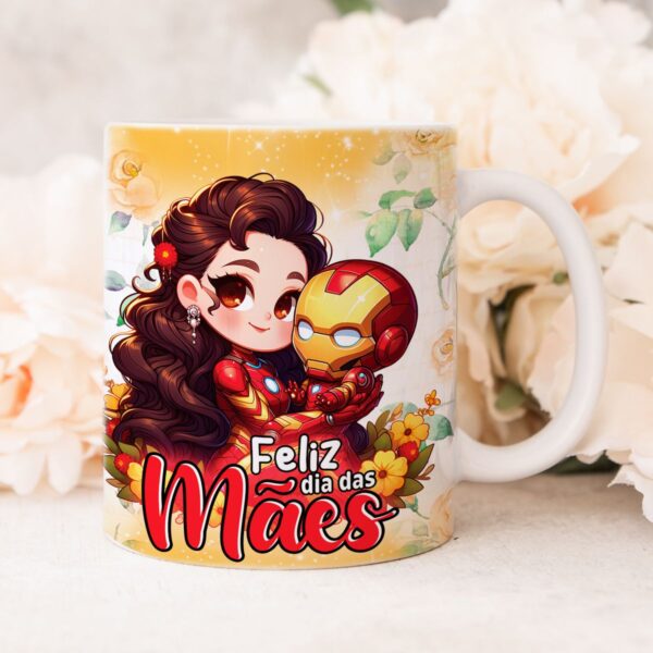 Estampas Caneca Dia das Mães Heróis Marvel + Ilustrações Png