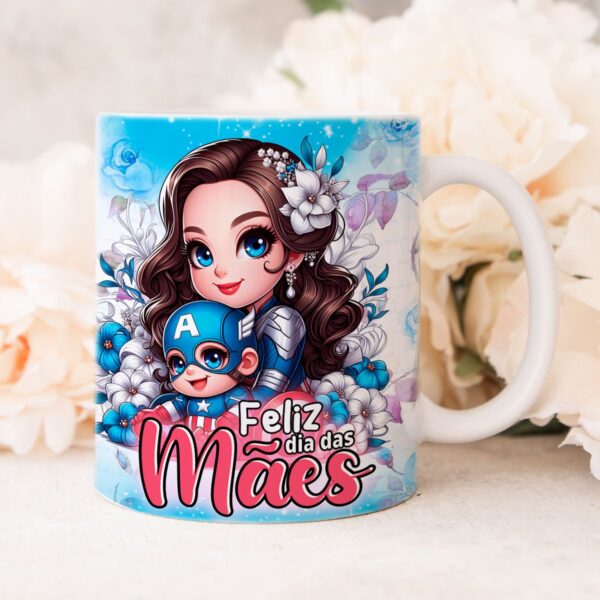 Estampas Caneca Dia das Mães Heróis Marvel + Ilustrações Png
