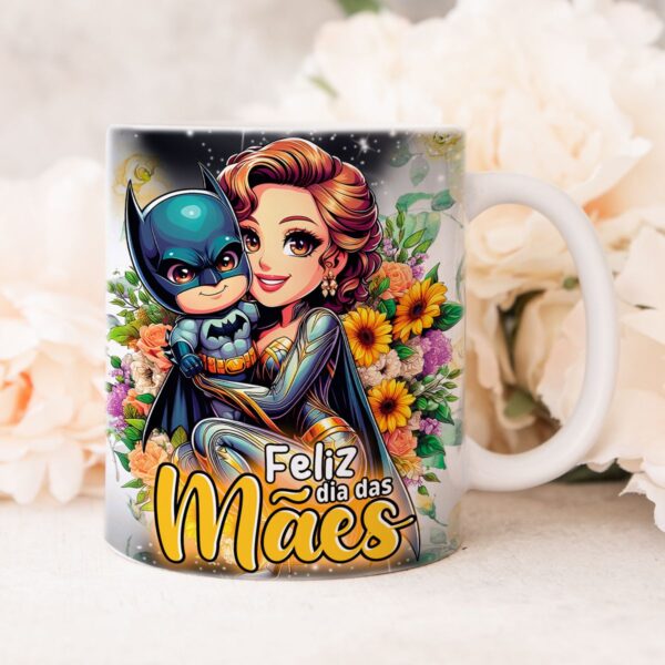 Estampas Caneca Dia das Mães Heróis Marvel + Ilustrações Png