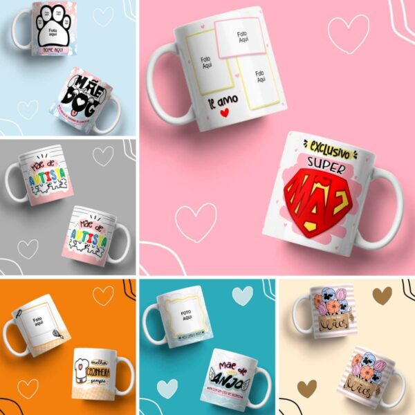 Estampas Caneca Dia Das Mães Sublimação Personalizados