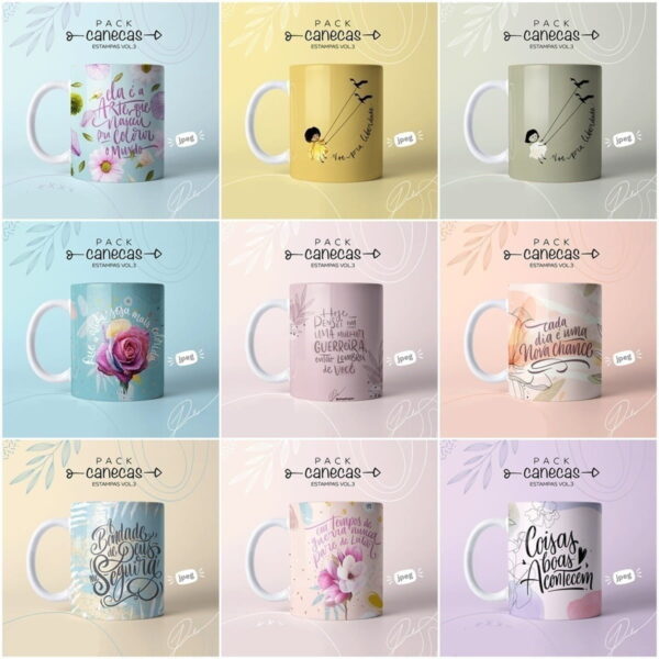 Estampas Caneca Dia Das Mulheres Frases De Coragem Incentivo