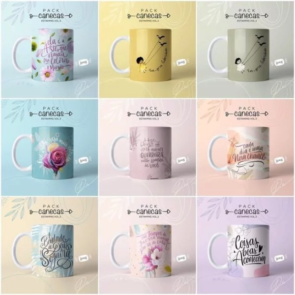 Estampas Caneca Dia Das Mulheres Frases De Coragem Incentivo