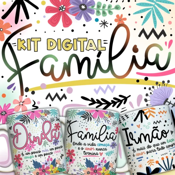 Estampas Caneca Familia Vol 1 Digital Para Sublimacao 10