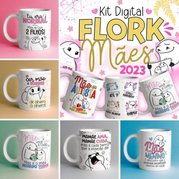 Estampas Caneca Flork Dia Das Mães Frases Sublimação