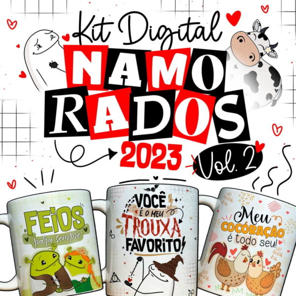 Estampas Caneca Flork Namorados Frases Engraçada Fofas Casal