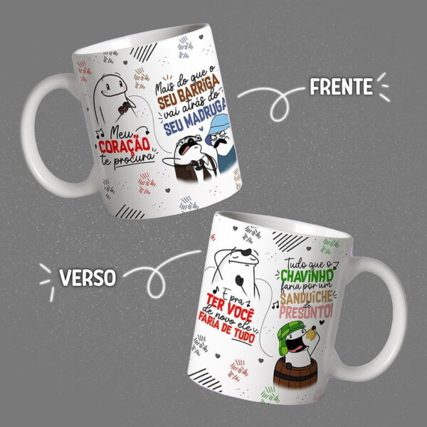 Estampas Caneca Flork Namorados Frases Engraçada Fofas Casal