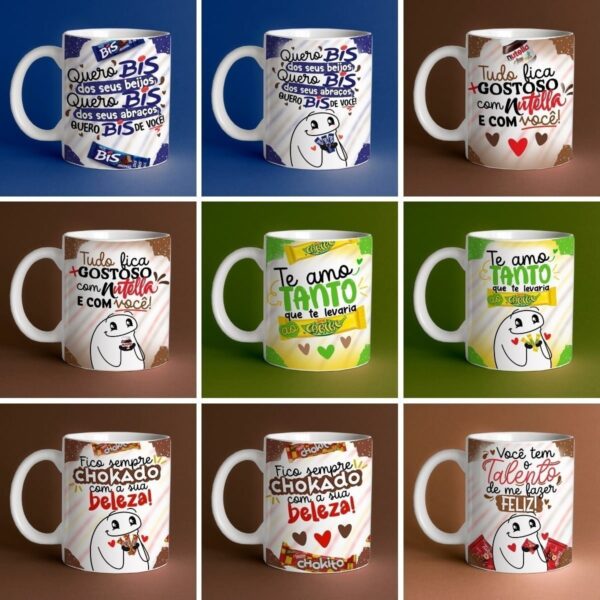 Estampas Caneca Flork Páscoa Artes Personalizados Sublimação