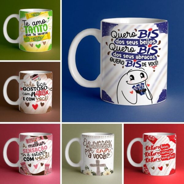 Estampas Caneca Flork Páscoa Artes Personalizados Sublimação