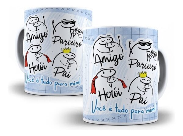 Estampas Caneca Flork Super Pai Pdf Editável Em Corel Draw