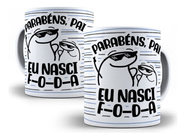 Estampas Caneca Flork Super Pai Pdf Editável Em Corel Draw