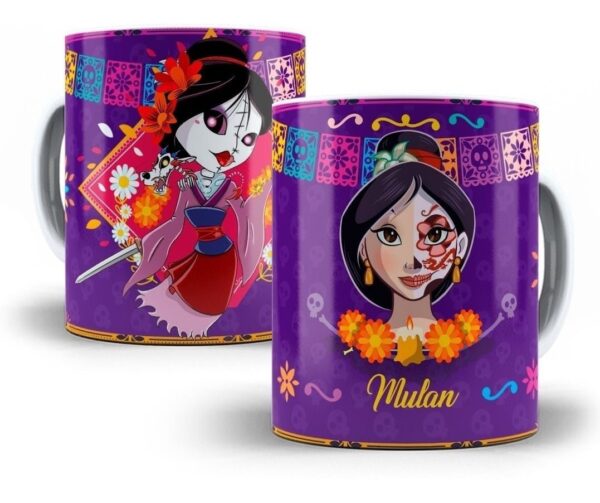 Estampas Caneca Halloween Princesas Fantasma Photoshop Psd