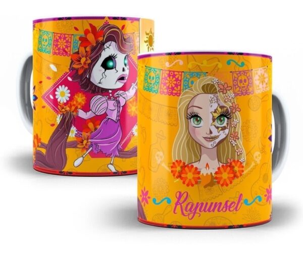Estampas Caneca Halloween Princesas Fantasma Photoshop Psd