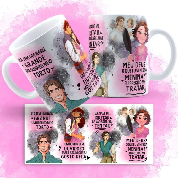 Estampas Caneca Sorriso Torto Enrolados Ele E Ela Sublimação