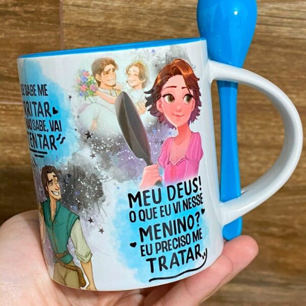 Estampas Caneca Sorriso Torto Enrolados Ele E Ela Sublimação