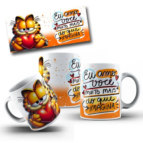 Estampas Garfield Personalizar Canecas no Dia dos Namorados