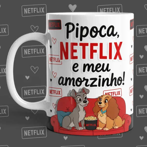 Estampas Netflix para Canecas - Especial Namorados