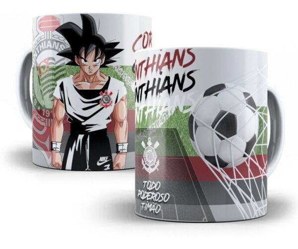 Estampas Sublimação Caneca Times Futebol Dragon Ball Goku
