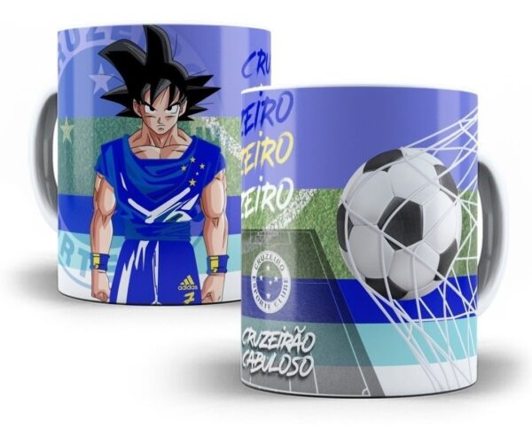 Estampas Sublimação Caneca Times Futebol Dragon Ball Goku