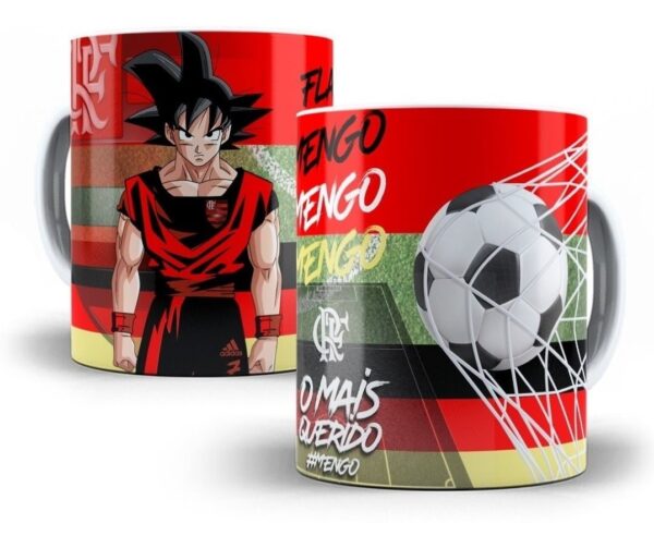 Estampas Sublimação Caneca Times Futebol Dragon Ball Goku