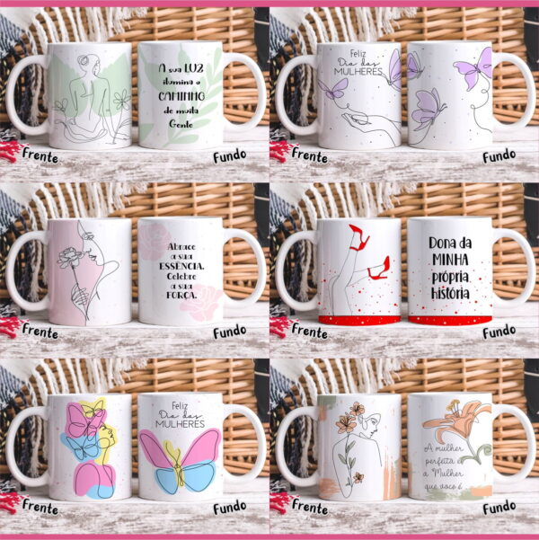 Estampas Sublimar Canecas em Linhas Dia das Mulheres - Imagem 4