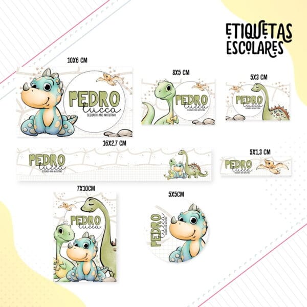 etiqueta escolar dino menino arquivo digital etiqueta escolar dino menino