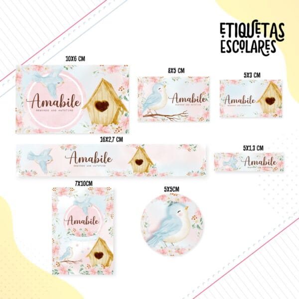 etiqueta escolar jardim encantado arquivo digital papelaria