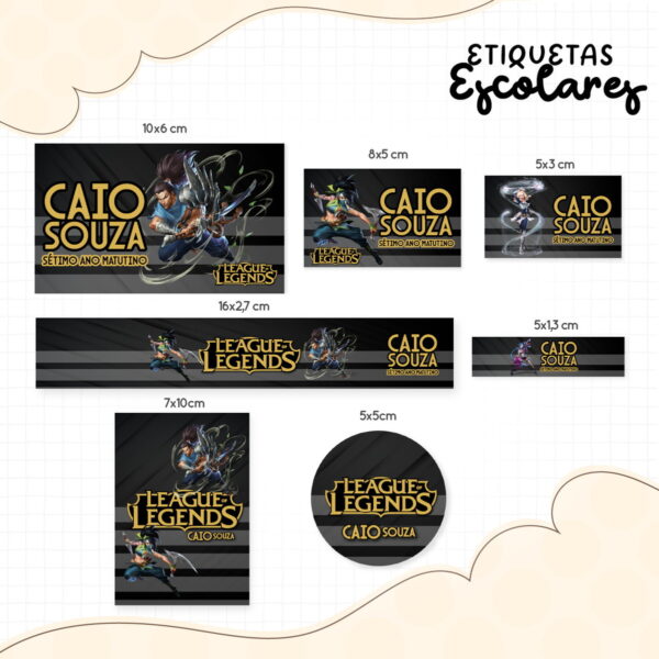etiqueta escolar league of legends arquivo digital etiquetas escolar