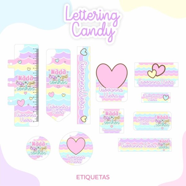 etiqueta escolar lettering candy arquivo digital etiqueta escolar lettering candy arquivo digital 2