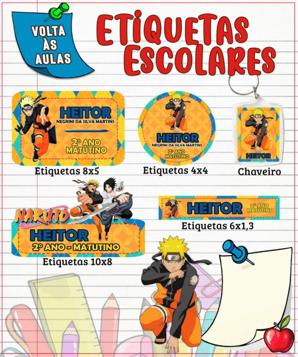 etiqueta escolar naruto menino arquivo digital volta as aulas 1