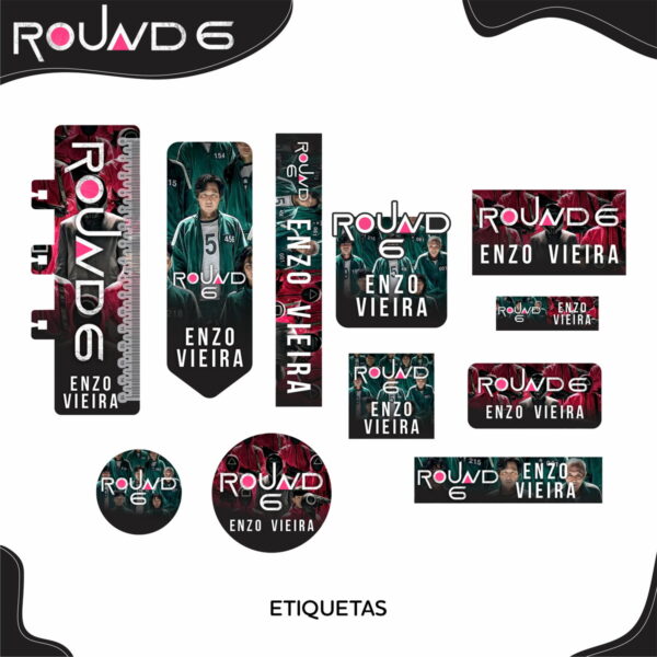 etiqueta escolar round 6 arquivo digital etiquetas