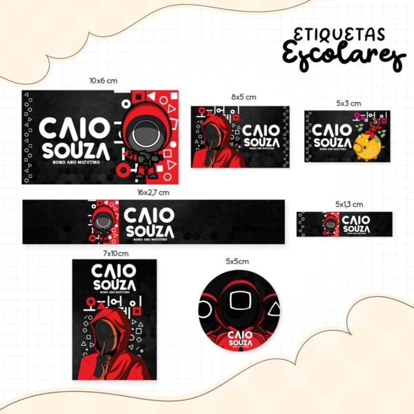 etiqueta escolar round 6 arquivo digital pack etiquetas escolar