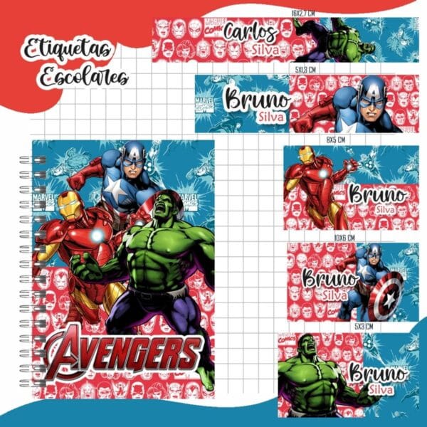 etiqueta escolar vingadores menino arquivo digital etiqueta escolar vingadores menino 1
