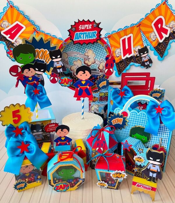 festa herois luxo studio e pdf papelaria personalizada 1