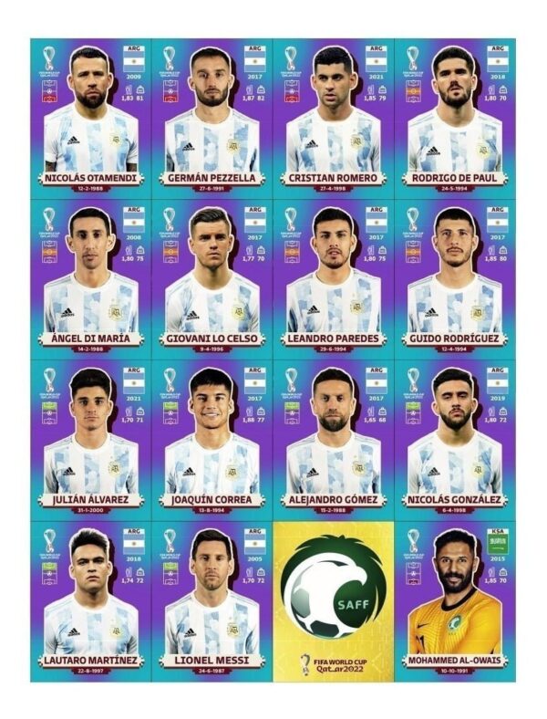 Figurinhas P/ Imprimir Copa Do Mundo 2022 Azul Arquivo Pdf