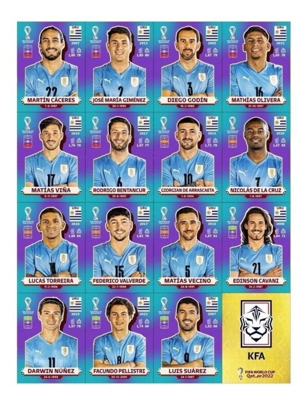 Figurinhas P/ Imprimir Copa Do Mundo 2022 Azul Arquivo Pdf