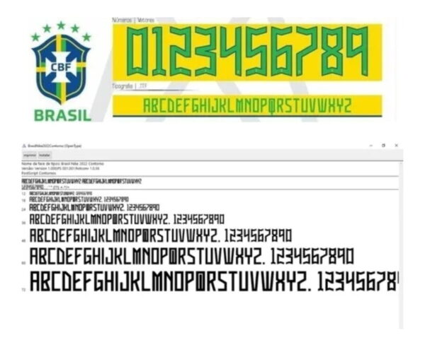 Fonte Camisa Seleção Brasileira Brasil 2022 Copa Do Mundo