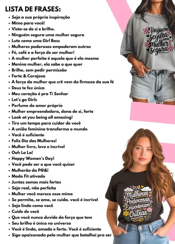 Frases Inspiracionais Png Para Personalizar Dia Das Mulheres 23