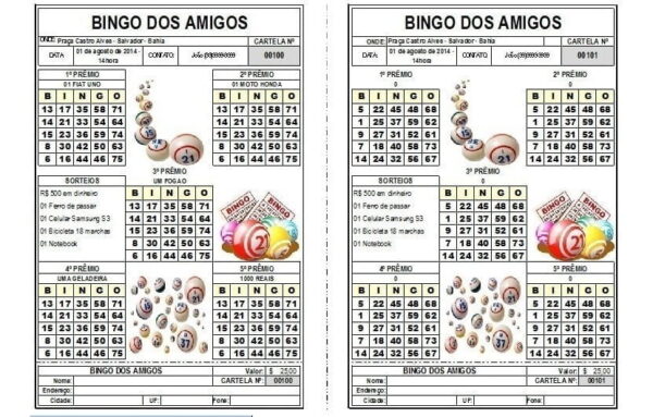 Gerador Cartela De Bingo ( Arquivo Excel ) 2500 Cartelas.