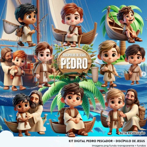 Ilustracoes Apostulo Pedro O Pescador Png Baby Fofo 3d Fofo 3