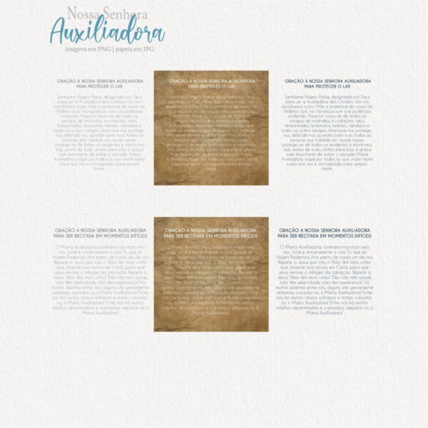 Ilustrações Aquarela Nossa Senhora Auxiliadora Kit Digital