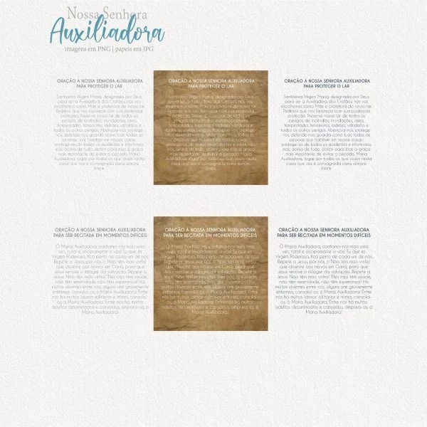 Ilustrações Aquarela Nossa Senhora Auxiliadora Kit Digital