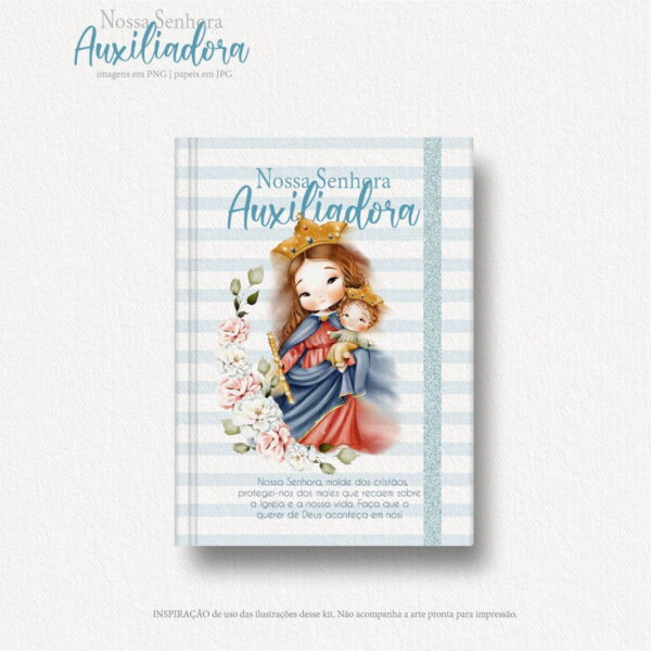 Ilustrações Aquarela Nossa Senhora Auxiliadora Kit Digital
